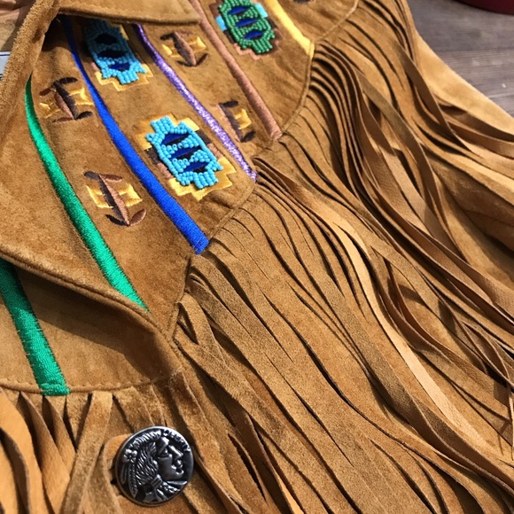 🔻SOLD🔻Suede fringe jacket - Picture 4 of 4